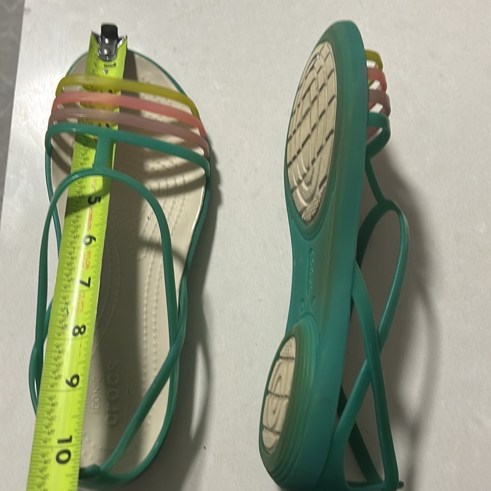 Crocs Isabella Flat Sandal Shoes Women’s Island Green size 9 Kelly sandals - Picture 11 of 13